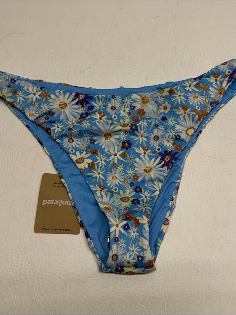 Patagonia Blue Floral Bikini Bottoms size XL